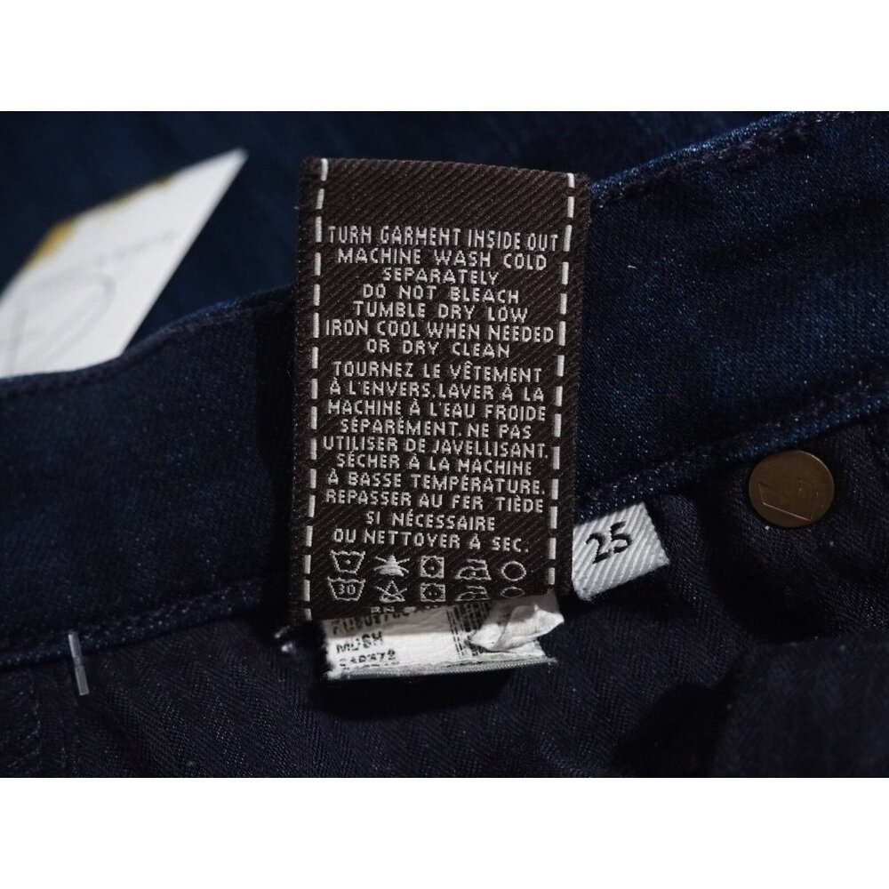 7 For All Mankind Blue Dark Wash Denim Ankle Gwenevere Skinny Jeans, Size 25 - Picture 10 of 11